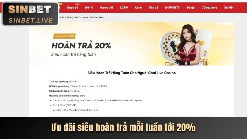 Hoàn trả không giới hạn HT368